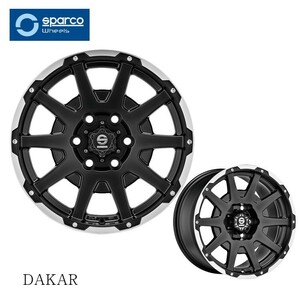 送料無料 スパルコ DAKAR 7.5J-17 +24 6H-139.7 (17インチ) 6H139.7 7.5J+24【4本セット 新品】