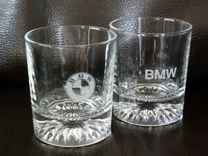BMW ビーエムダブリュー　ロックグラス　クリスタルガラス製〈 ペア・2個セット 〉ディーラー正規品（非売品）新品・自宅保管品