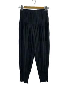 PLEATS PLEASE ISSEY MIYAKE◆FLUFFY BASICS PANTS/ボトム/5/ポリエステル/BLK/PP55-JF402//