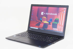 【1円～】Office2021 DVD-ROMドライブ搭載！dynabook B55/F i3-6100U RAM8GB HDD500GB 15.6型HD テンキー Win10Proリカバリ