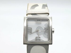 1円◆稼働◆ D&G ホワイト クオーツ ユニセックス 腕時計 保 N622