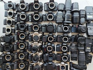  一眼フィルムカメラ Canon EOS1n EOS5 EOS7 EOS55 Nikon F100 F90 F80 PENTAX MZ5 Nikkor 28-300mm MINOLTA AF Reflex 500 まとめ 大量