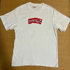 Supreme x コムデギャルソン SHIRT コラボ box logo Tシャツ 白M レア Tee ボックスロゴ