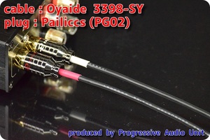 □□ Oyaide 3398-SY＋RCA Gp_plug（PG02）/0.20m×2本