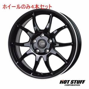 4本セット HOT STUFF G.speed P-06 メタリックブラック&リムポリッシュ (BK/リムP) 18インチ 7.5J 114.3/5 55 ノア AZR60G