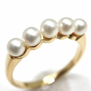 MIKIMOTO(ミキモト)《K18 アコヤ本真珠ベビーパールリング》A 2.4g 約11号 pearl パール ring 指輪 jewelry ジュエリー EA9/EB2