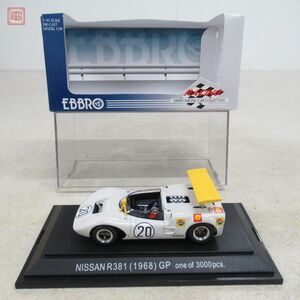 エブロ 1/43 ニッサン R381 1968 日本GP #20 北野元 ホワイト No.496 EBBRO NISSAN【10