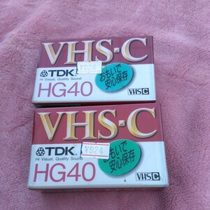 TDK HG 40分/120分(3倍モード)◆VHS C 未使用 未開封 デッドストック ビデオテープ