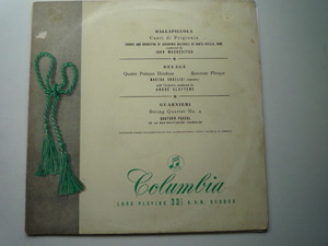 ST21 英Columbia盤LP ダッラピッコラ/囚われ人の歌、ドラージュ、グアルニエリ マルケヴィッチ、パスカルQ