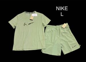 新品 正規品【NIKE/ナイキ】ナイキ DF UV マイラー トップ＋ナイキ Dri-FIT フレックス メンズ ウーブンショートパンツ 上下セット ◆L◆