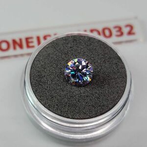 ■希少■ラボ ロイヤルブルーダイヤモンド １ct ラウンドカット 宝石 高品質 宝石シリーズ ラウンド形状 モアッサナイト 証明書付 C142