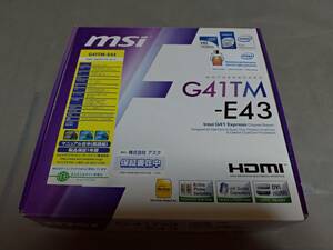 MSI マザーボード G41TM-E43 LGA775