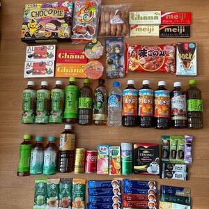 食品、飲料セット★チョコパイ、ペットボトル飲料、ドーナツ、せんべい、インスタントコーヒー・スティックコーヒー他　スターバックス