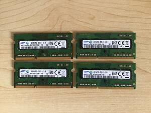 ノートPC用メモリ SAMSUNG製 PC3L-12800S 1Rx8 4GB×4枚セット