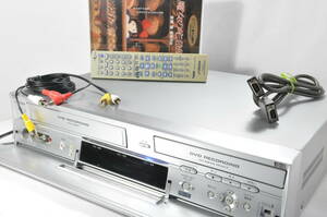 ★超絶美品★ビクター DR-MX10 VHS⇔DVD⇔HDD ダビOKビデオデッキ！リモ付 ダビ動作写真有♪魔女の宅急便付き！