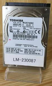 ★☆送料無料☆ HDD 250GB SATA MK2576GSX ノートパソコン用 TOSHIBA 12☆★