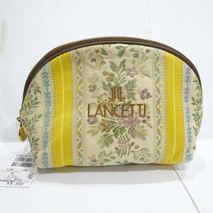 1円～ 未使用 LANCETTI ランチェッティ ポーチ 花柄 コスメティックポーチ 