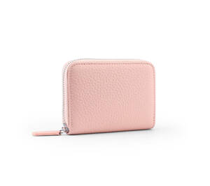 本革　ピンク　ミニ財布 カードケース レディース メンズ 財布スキミング防止