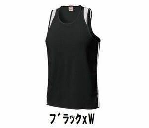 999円 新品 メンズ ランニング シャツ ブラックxW XLサイズ 子供 大人 男性 女性 wundou ウンドウ 5510 陸上