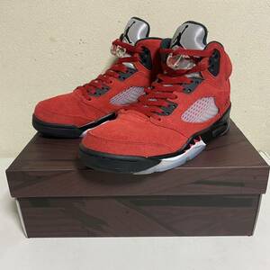 美品！2020年製 NIKE / ナイキ AIR JORDAN5 レトロ Toro Bravo US8 / 26cm シューストッパー 黒タグ 元箱付き 付属品アリ