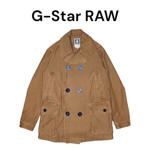 G-Star RAW　フェード加工ピーコート　ブラウン　ジースターロウ