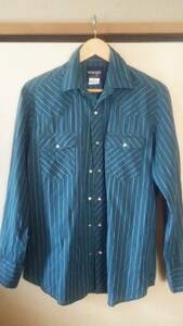 ラングラー　ウエスタンシャツ　Mサイズ　古着　Wrangler western shirt M-size used 