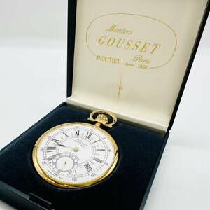 Montre GOUSSET Paris グゼット 手巻き時計 懐中時計 稼働品 スモセコ 箱付き かわいい スイス 1円出品 コレクション アクセサリー 3865