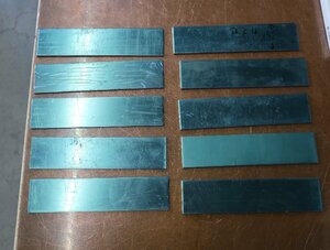 真鍮　残材　断材　端材　真鍮板　2㎜厚　35×151　10枚　K-1145