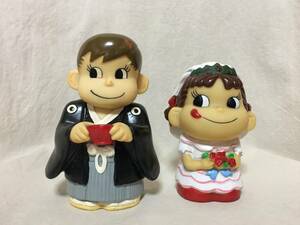 ペコちゃん ポコちゃん ウエディング/結婚式 人形2体 中古品 キズ ベタツキ感あり