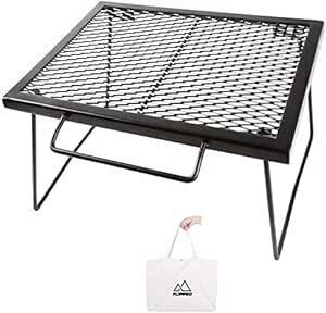 FLIPPED メッシュテーブル スチールテーブル 折りたたみ アウトドア キャンプ用品 専用キャリーバッグ付 43×32×26c