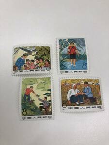 中国切手 1973　82.83.84.85　中国人民郵政　はだしの医者　4種