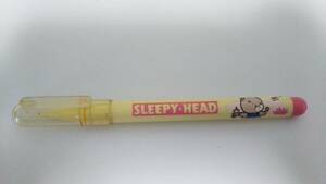 ペン　黄色　インク　SAN-X　SLEEPY・HEAD　ファンシーグッズ　