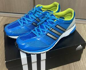 【美品】★adidas アディダス adizero Mana 7 WIDE、アディゼロ マナ7 ワイドCS B34539 26.0cm 水色 インソール新品交換