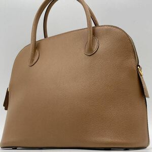 1円【入手困難品】セリーヌ CELINE ハンドバッグ トート 2way レザー 本革 ハーフムーン ビジネス ブラウン 茶 赤