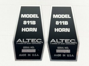 ALTEC 811B HORN プレート 2枚 [11020]