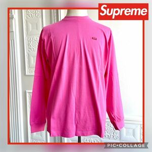 ◆新品未使用◆Supreme Small Box L/S Tee Light Pink M シュプリーム スモールボックスロゴ 長袖Tシャツ ピンク ボゴ ロンT トップス 21FW