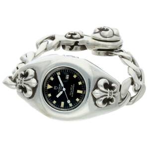 クロムハーツ Chrome Hearts チューダー 94400/ミニサブマリーナ フレアクラシックリンクウォッチブレス腕時計 中古 SS07