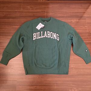 新品タグ付き BILLABONG ビラボン トレーナー グリーン XL