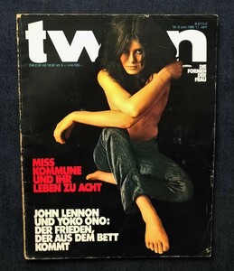 1969年 TWEN ジョン・レノン + オノ・ヨーコ John and Yoko/Uschi Obermaier モデル/リチャード・リンドナー ピンナップ Richard Lindner