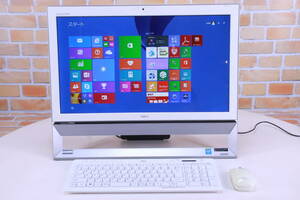 パソコン筐体 一体型パソコン NEC VALUESTAR PC-VS370TSW VS-370/T 付属品セット Win8.1 メモリ4G HDD1TB■(F8672) 