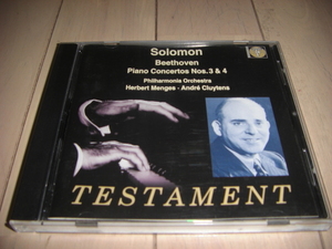 CD「ソロモン / ベートーヴェンピアノ協奏曲３番４番」 輸入盤
