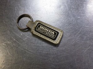 汎用♪HONDAロゴ入り革製キーホルダー、白☆