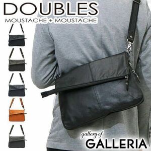 【最安値】送料無料【ショルダーバッグ 本革】DOUBLES ダブルス イタリアンソフト牛革 口折れショルダーバッグ VLR 1656 ブラック