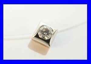 ○新品同様 プラチナ Pt900 ダイヤ 0.21ct ネックレス チョーカー 1.4g NCI4