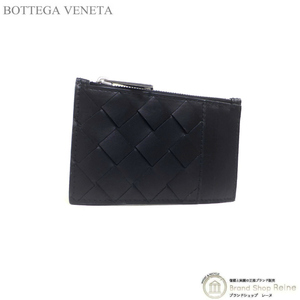 ボッテガ ヴェネタ （BOTTEGA VENETA） イントレチャート ファスナー付き カードケース コインケース 679802 ブラック（新品）