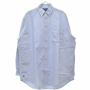 【M】RALPH LAUREN / ラルフ ローレン 90s 裾ポニー オックスフォード ボタンダウン 長袖シャツ oxford shirt 