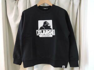 X-LARGE エクストララージ XLARGE Kids 裏毛 はっ水 OGゴリラ 刺しゅうトレーナー ブラック 140 最新 人気商品