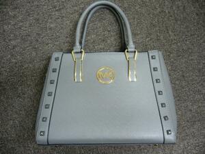 【中古】マイケルコース MICHAEL KORS バッグ ハンドバッグ レザー グレー