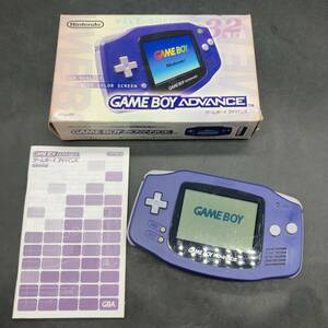 p-6473d 動作品 ゲームボーイアドバンス GBA バイオレット AGB-VTA(JPN) 使用感あり 現状品 レトロゲーム 当時物 任天堂 Nintendo