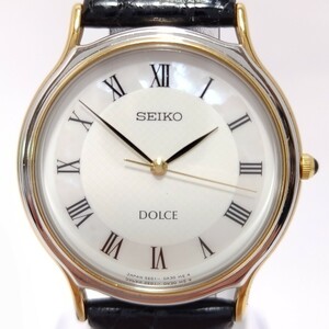 SEIKO セイコー DOLCE ドルチェ／5E61-0A20 QZ クオーツ／シェル文字盤／稼働品☆１円～